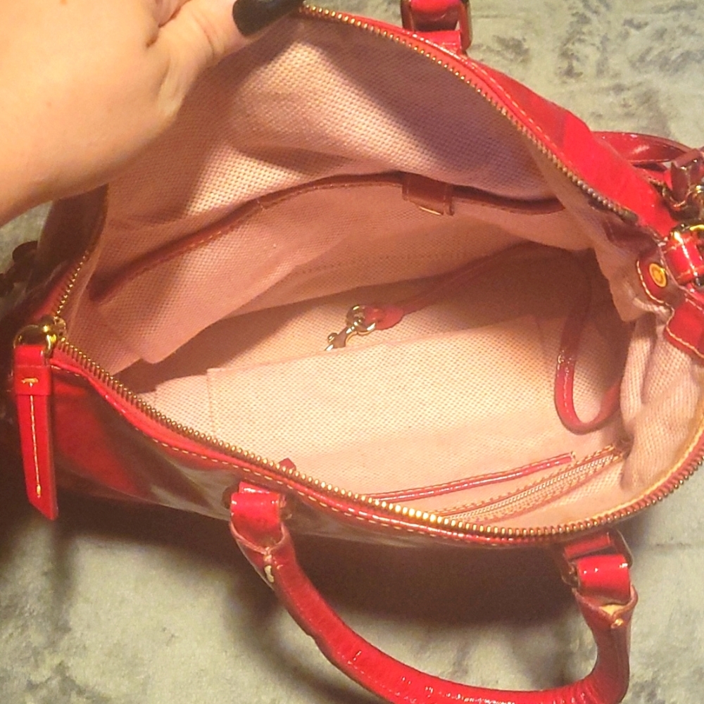 Dooney & Bourke Fuchsia Patent Leather Handbag - Picture 10 of 16
